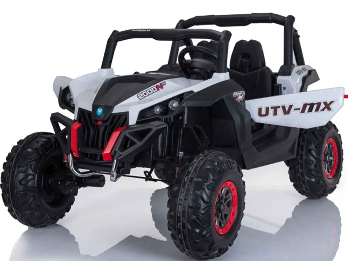 MotoTec Mini Moto UTV 4x4 12V White (2.4Ghz Rc)