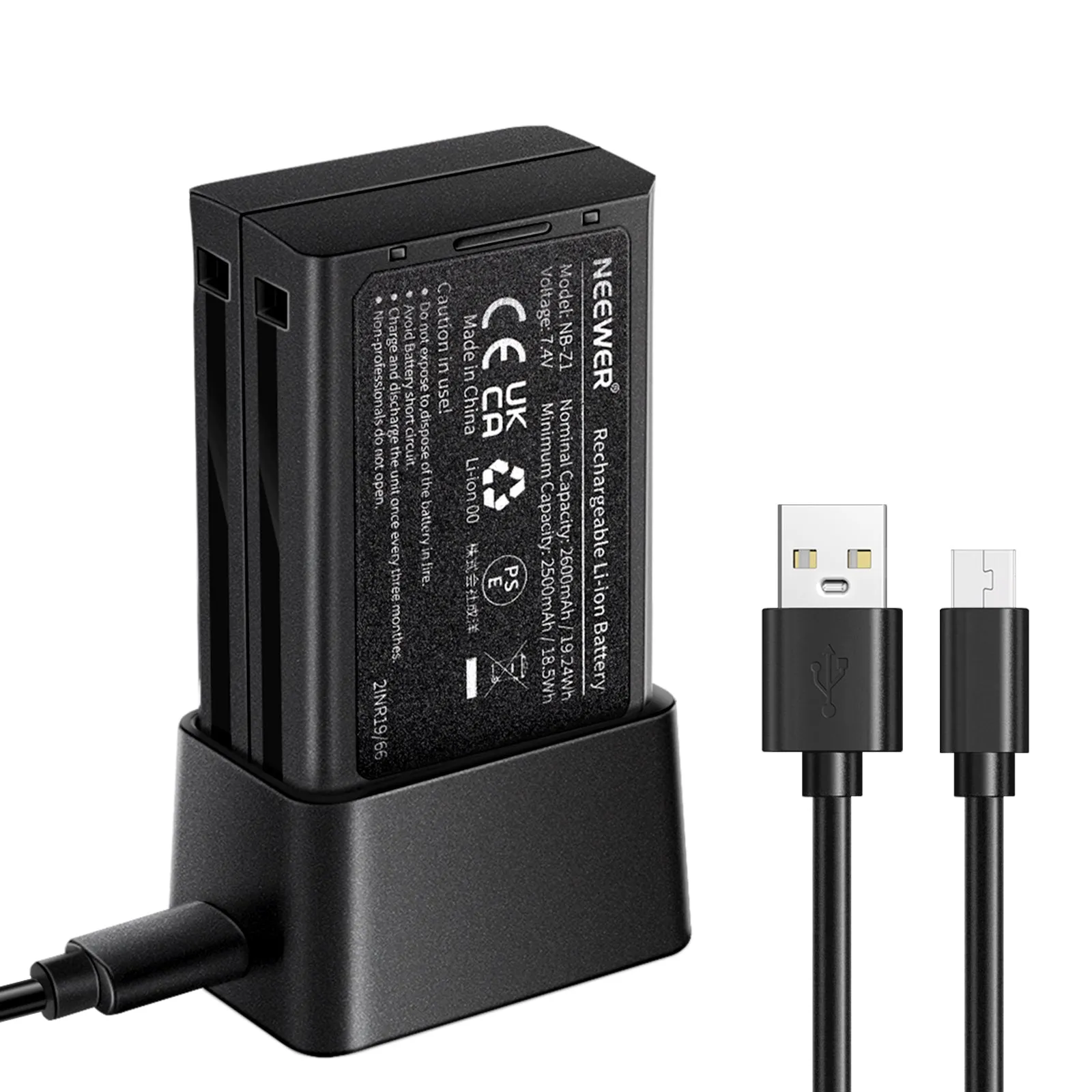 NEEWER Z1 Z2 Flash Lithium Battery and USB Charger Set