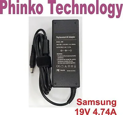 NEW Charger for Samsung Laptop R517 R518 R522 R530 R580 AC Adaptor 19V 4.74A 90W