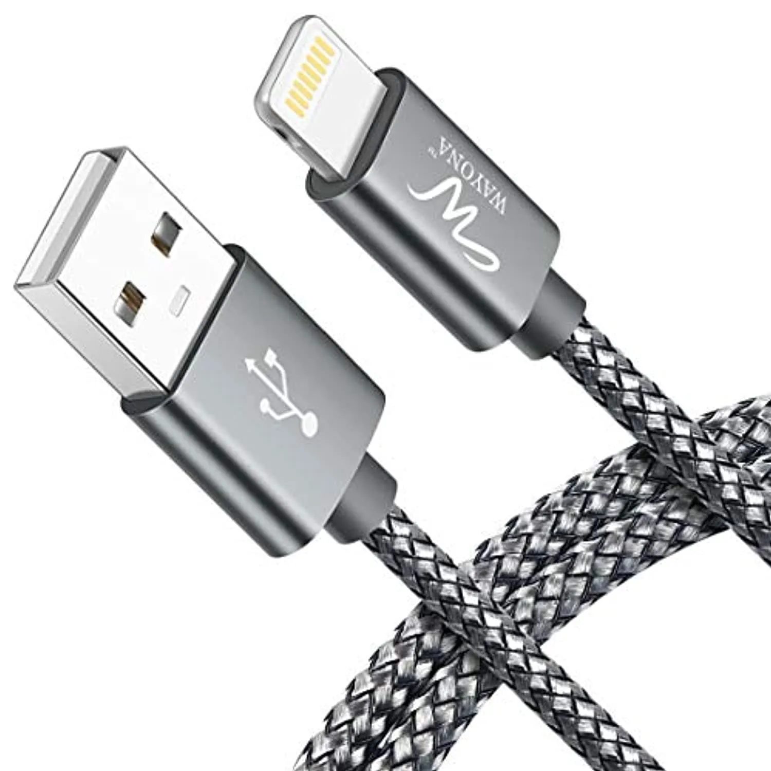 Nylon Braided USB Data Sync & Charging Cable for iPhones, iPad Air, iPad Mini, iPod Nano and iPod Touch