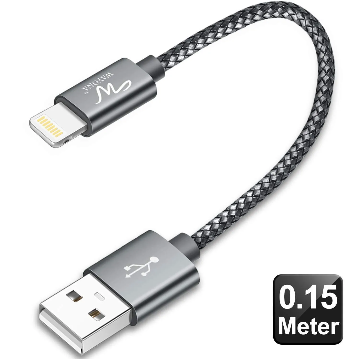 Nylon Braided USB Data Sync & Charging Cable for iPhones, iPad Air, iPad Mini, iPod Nano and iPod Touch