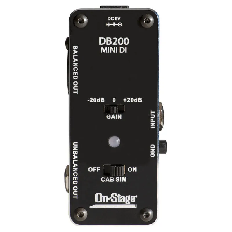 On-Stage DB200 Mini DI Box for Guitar/Bass/Keyboards