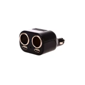 Oztrail 12V 2 Way Power Socket With Twin USB Outlets