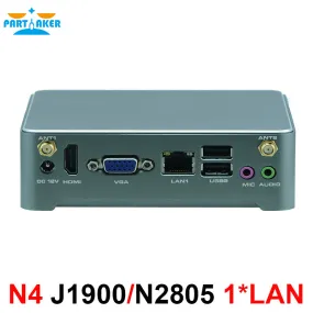 Partaker N4 NUC Fanless Mini Pc Computer Nano PC With Intel Core J1900 N2805