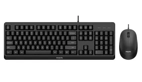 Philips 2000 Series Spt6207bl - Keyboard And Mouse Set - Usb - Qwerty