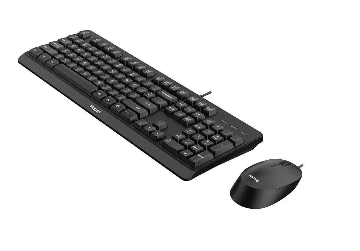 Philips 2000 Series Spt6207bl - Keyboard And Mouse Set - Usb - Qwerty