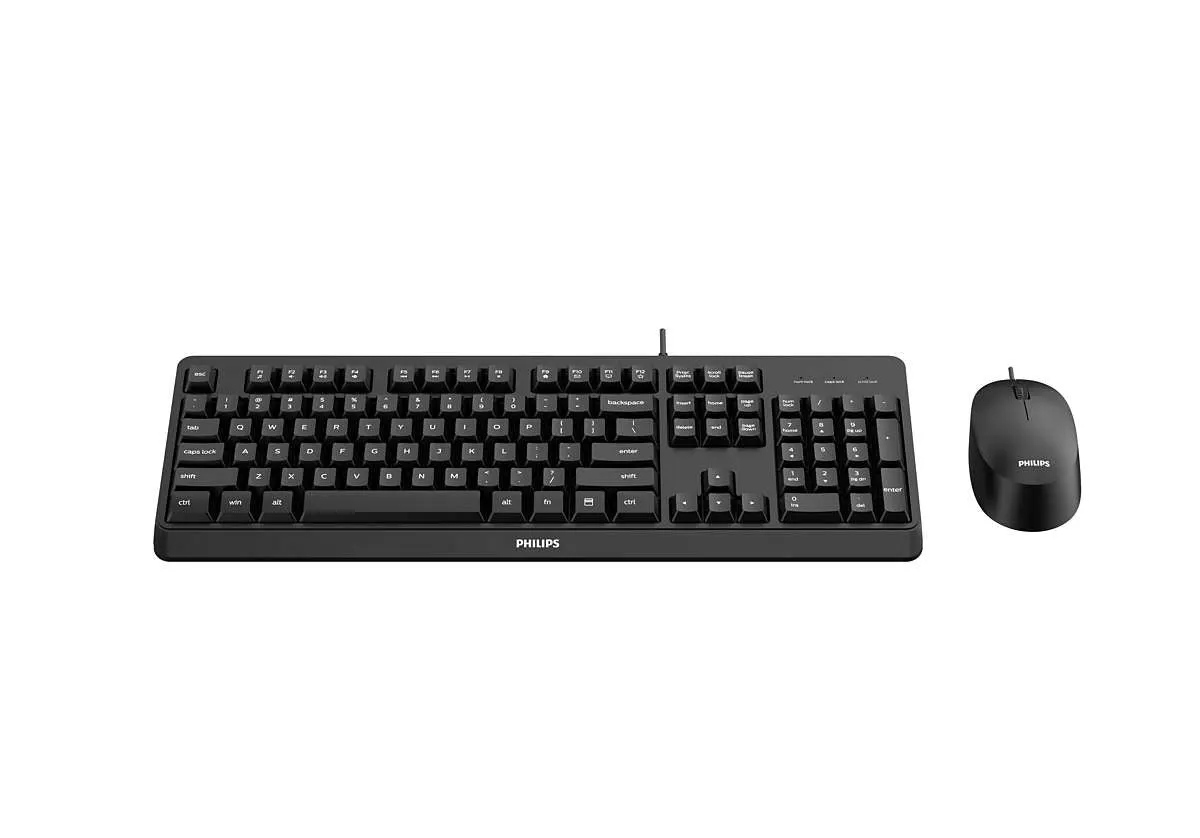 Philips 2000 Series Spt6207bl - Keyboard And Mouse Set - Usb - Qwerty