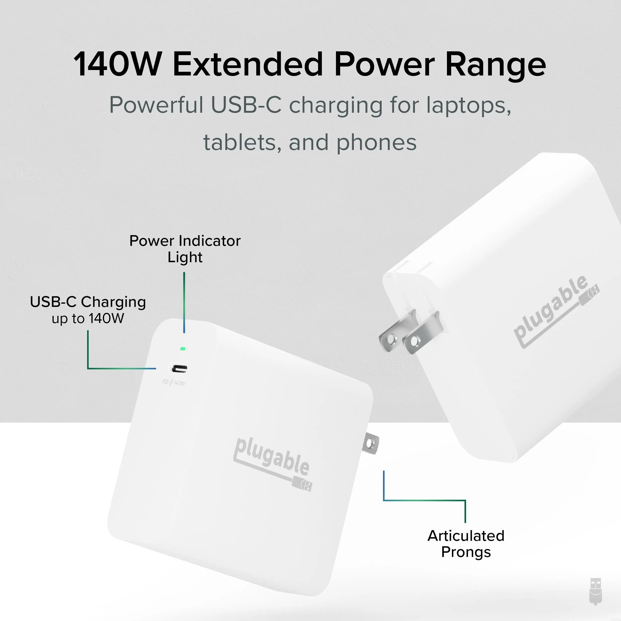 Plugable 140W USB-C GaN Power Adapter