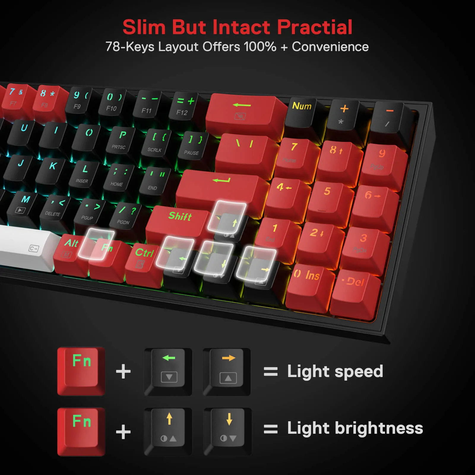 POLLUX K628 PRO 75% Wireless Gaming Keyboard