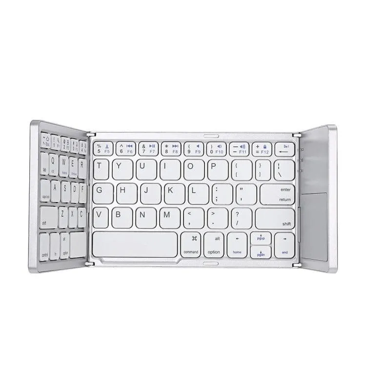 Portable Bluetooth 3-Folding 64-Key Wireless Keyboard with Touchpad