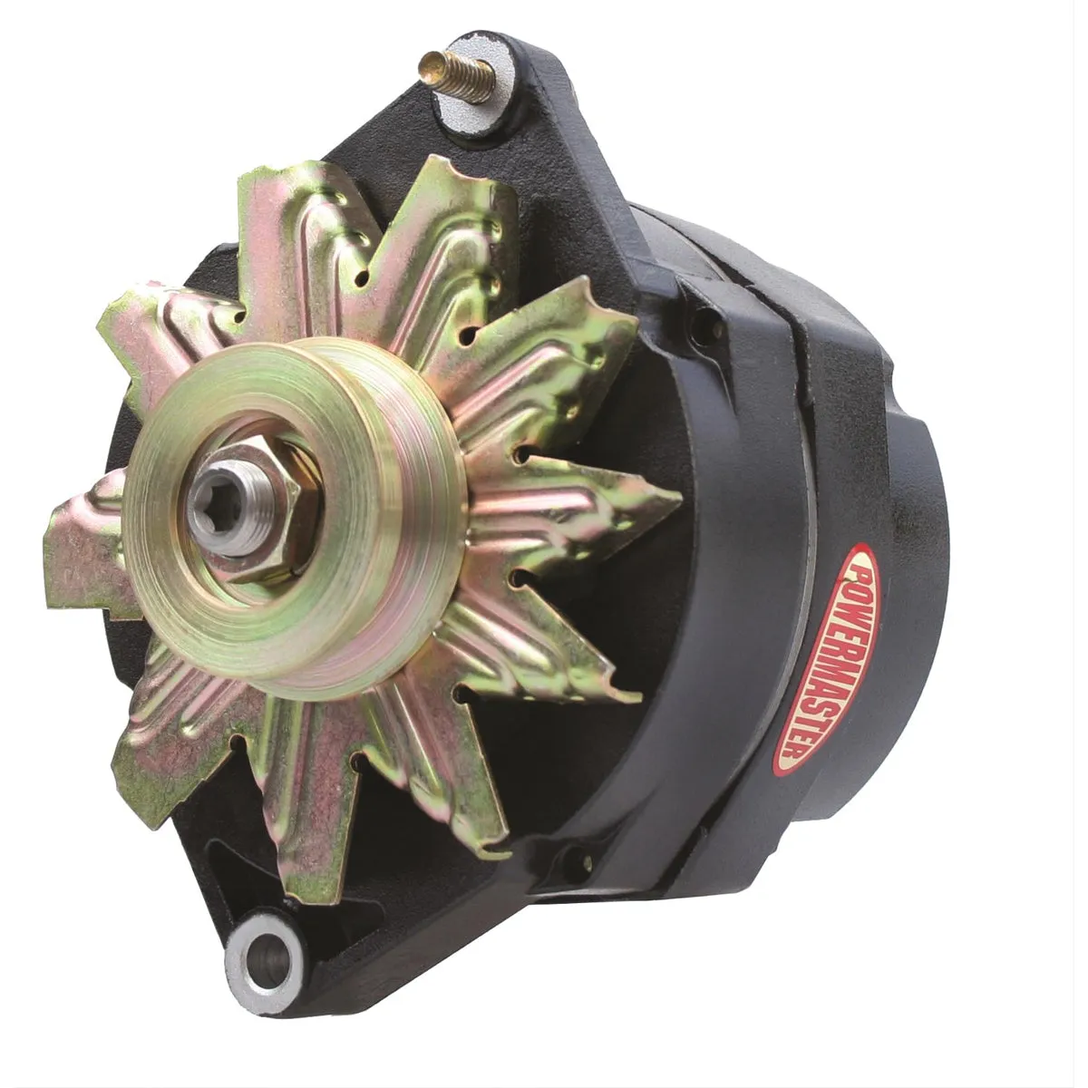 Powermaster Alternator - GM Original Look - 150 amp - 12V - Single V-Belt Pulley - Black - GM