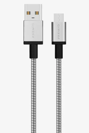 Premio Metal 2M Usb Cable Silver