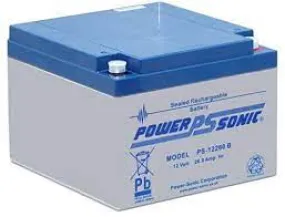 PS-12260 B Battery, Powersonic 12V/26AH with M5 Insert Posts