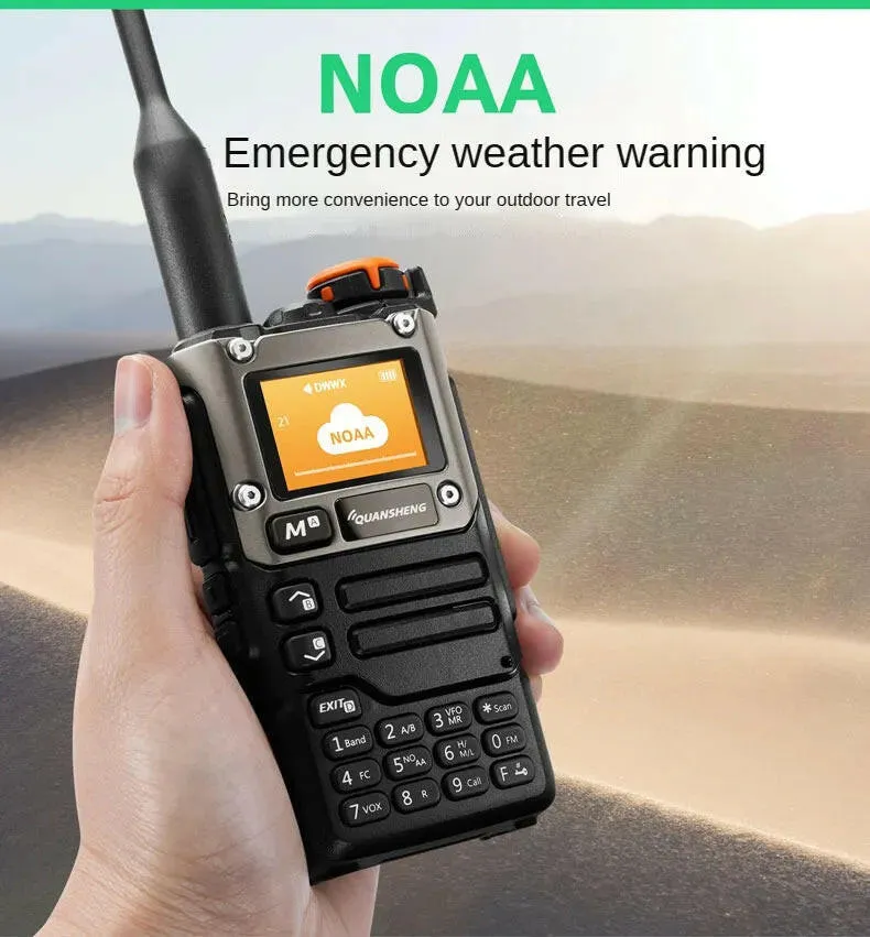 Quansheng UV-K6 Walkie Talkie 5W Air Band Radio Tyep C Charge UHF VHF DTMF FM Scrambler NOAA Wireless Frequency Two Way CB Radio