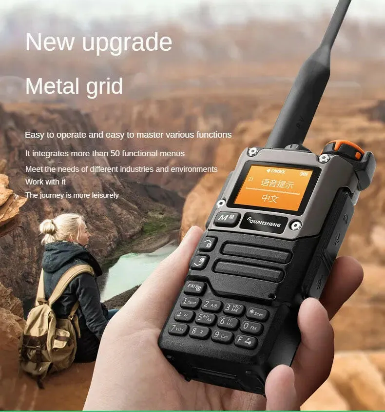 Quansheng UV-K6 Walkie Talkie 5W Air Band Radio Tyep C Charge UHF VHF DTMF FM Scrambler NOAA Wireless Frequency Two Way CB Radio