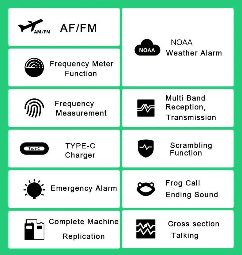 Quansheng UV-K6 Walkie Talkie 5W Air Band Radio Tyep C Charge UHF VHF DTMF FM Scrambler NOAA Wireless Frequency Two Way CB Radio