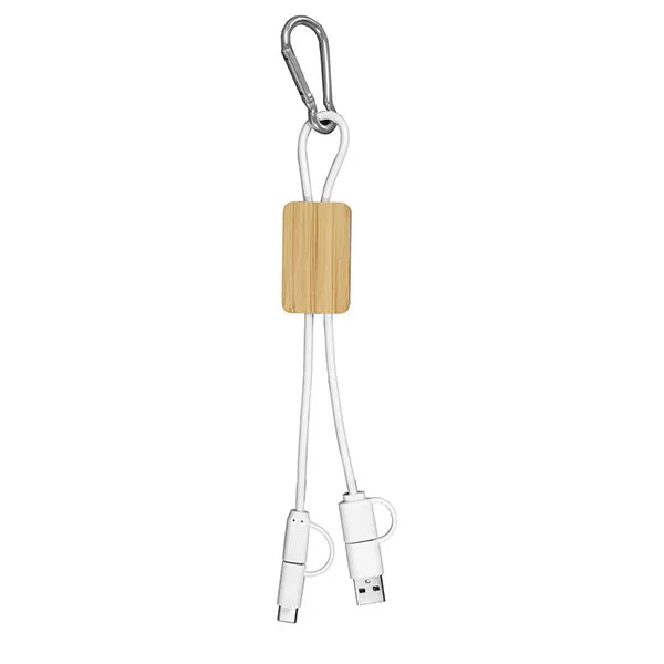 "LISBON" 5-In-1 Bamboo Charging Cable With Type C I/O (Q513022)