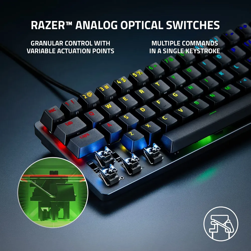 Razer Huntsman Mini Analog - 60% Analog Optical Gaming Keyboard (Analog Switch)