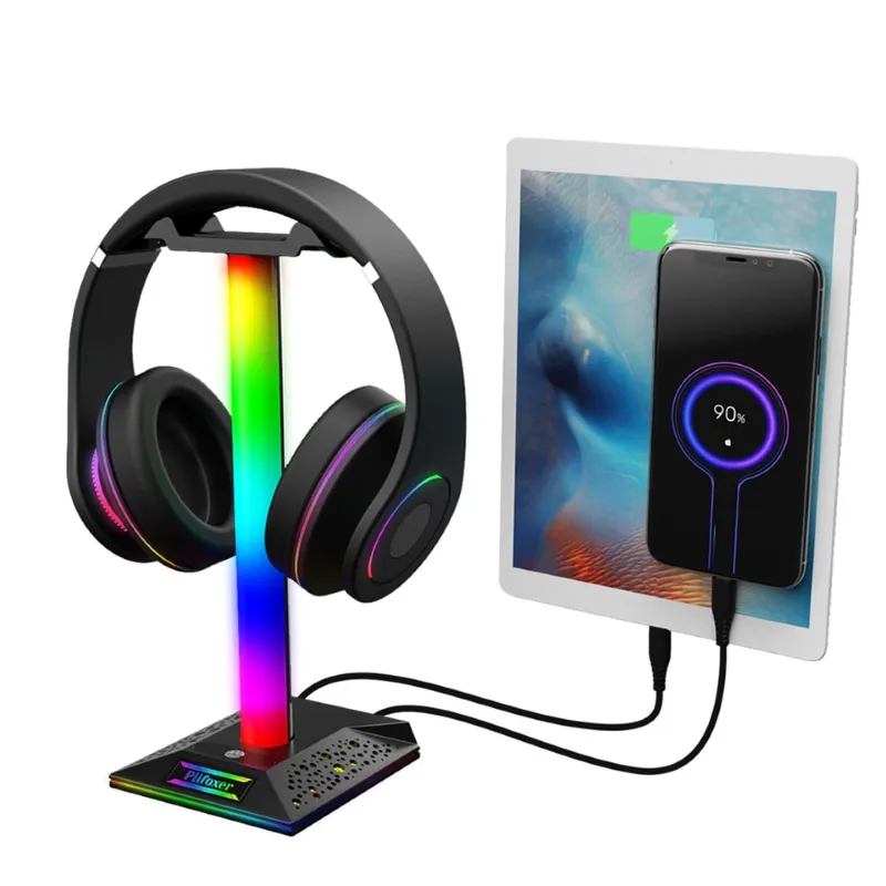 RGB Gaming Headphone Stand 10 Lighting Modes