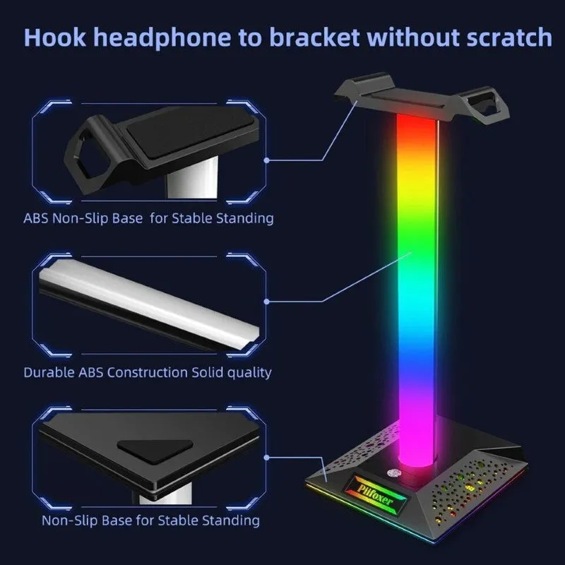 RGB Gaming Headphone Stand 10 Lighting Modes