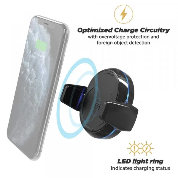 SCOSCHE Magicgrip Qi Wireless Charger Vent Mount - MGQVP-XTET (Delivery Only)