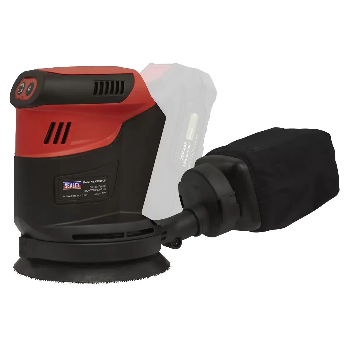 Sealey CP20VOSKIT1 20V Cordless 125mm Orbital Palm Sander Kit with With Battery & Charger