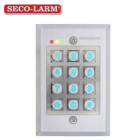 Seco-Larm - Access Control Digital Keypad - 1000 Users - Weatherproof - Vandal Resistant - Flush Mount