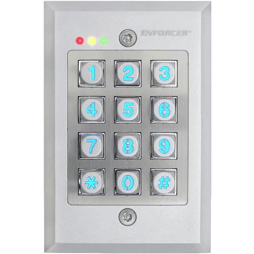 Seco-Larm - Access Control Digital Keypad - 1000 Users - Weatherproof - Vandal Resistant - Flush Mount