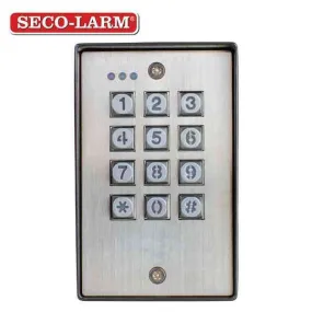 Seco-Larm - Access Control Digital Keypad - 1100 Users - Weatherproof - Vandal Resistant - Outdoor