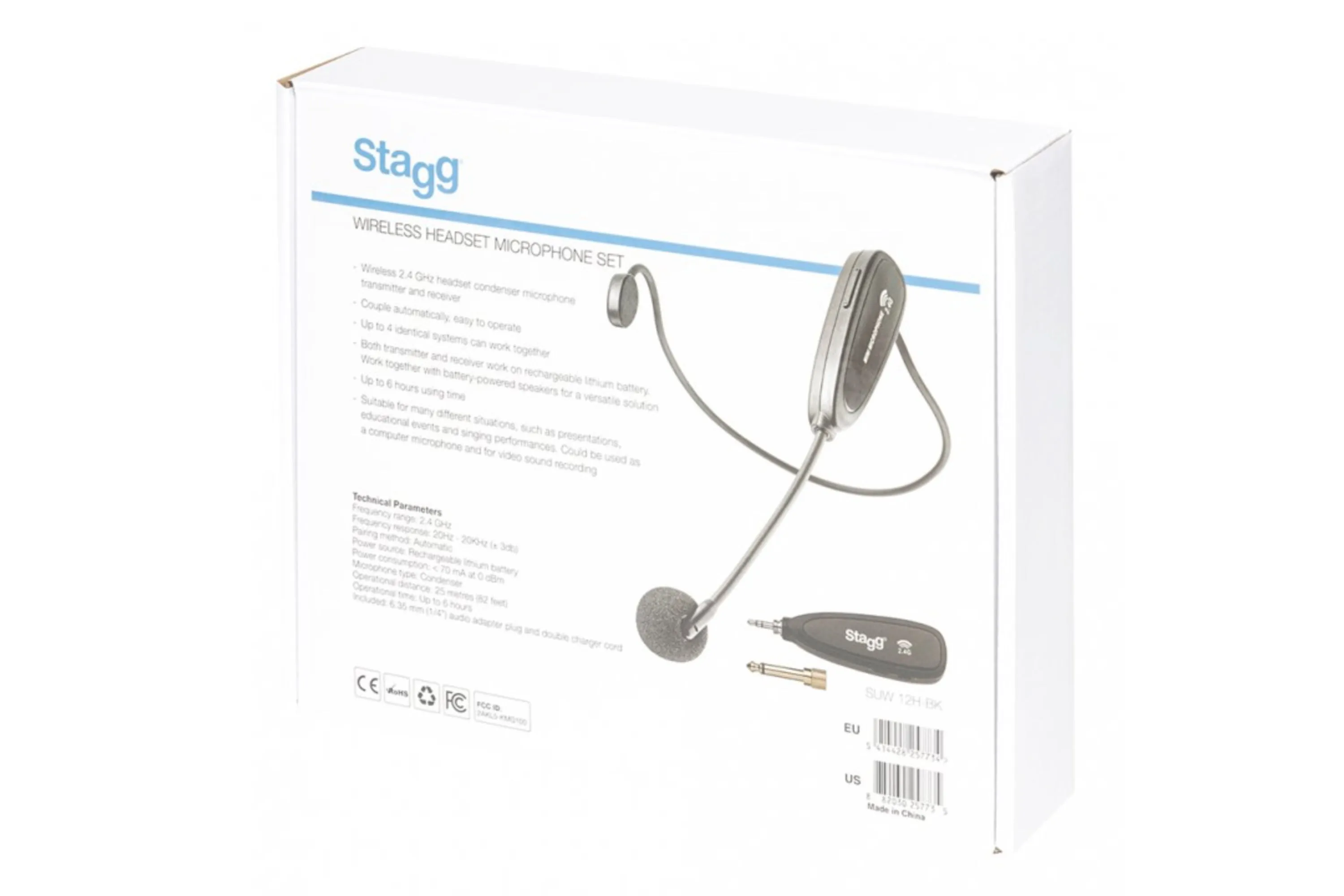 Stagg SUW 12H-BK 2.4 GHZ Wireless Headset Microphone Set