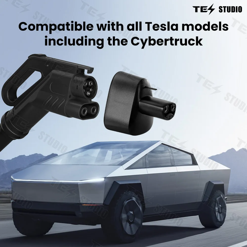 Tesstudio CCS1 x J1772 2-in-1 Charging Adapter for Model 3/Y Cybertruck(After Feb.2020 and 19-22 Original Supports CCS1)