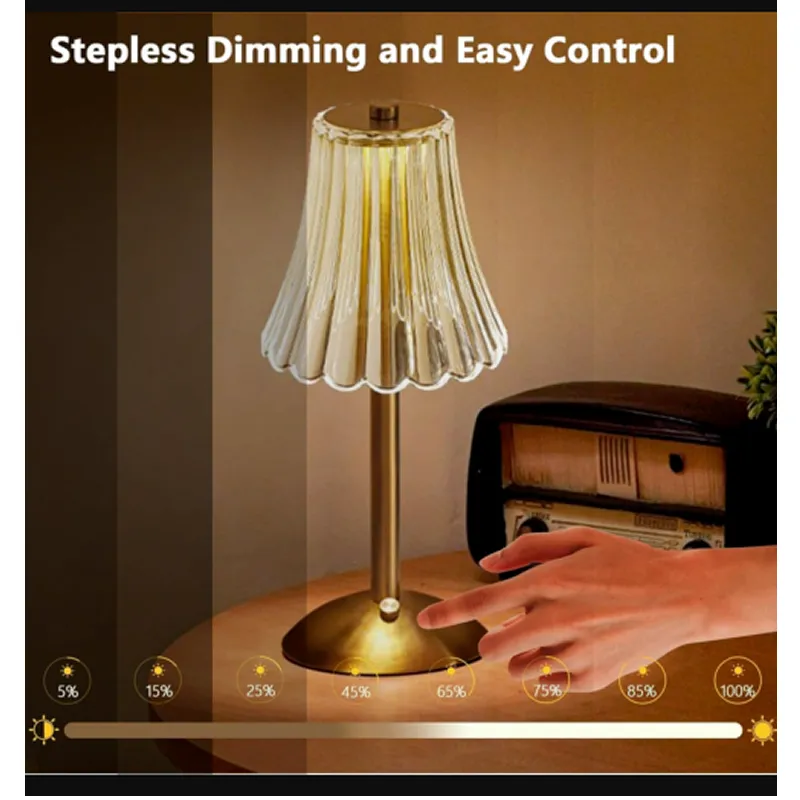 Usb Charging Diamond Table Touch Lamp