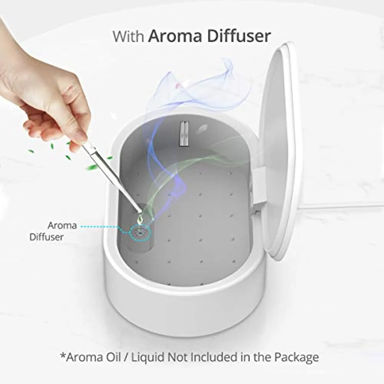 UV Sanitiser Box UVC Disinfection Box with 10W Qi Wireless Charger, UVC Tube Steriliser for Smartphones/Watches/Masks & Personal Items