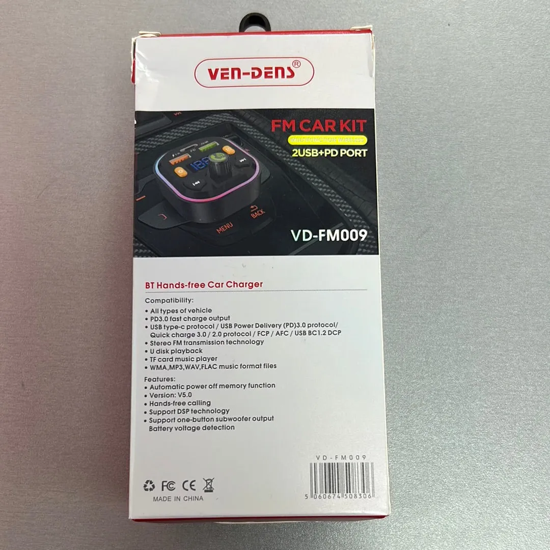 VEN-DENS FM Car Kit   3 Power Adapters