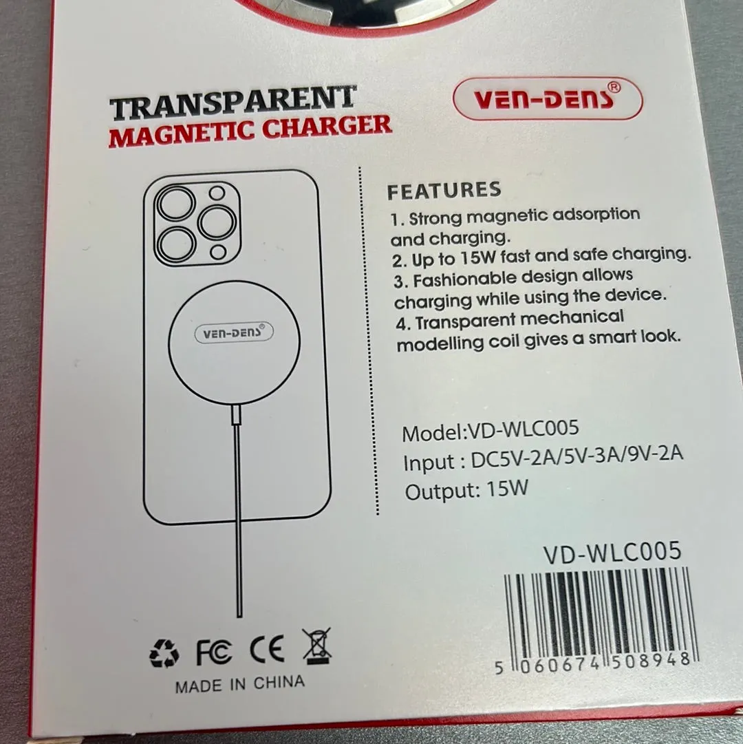 VEN-DENS Magnetic Wireless Fast Charger 15W