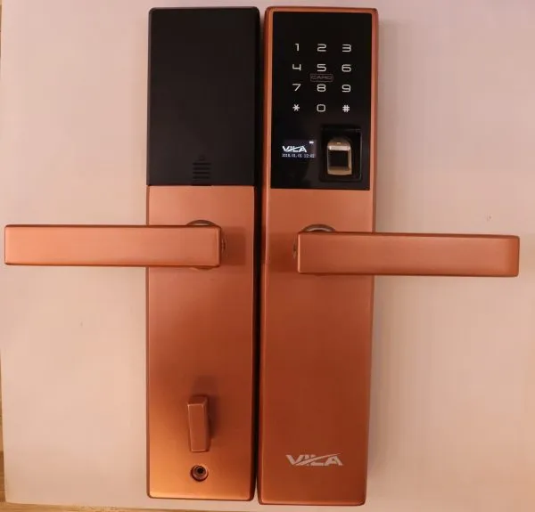 Vila Smart Lock Lock,Display screen,Keypad Digital,Biometric Fingerprint,IC Card,Mechanical key Unlock for Apartment Hotel Home Use. COLOR: (Antique copper brushed))