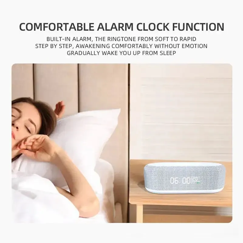 Wireless Charger Alarm Clock Time