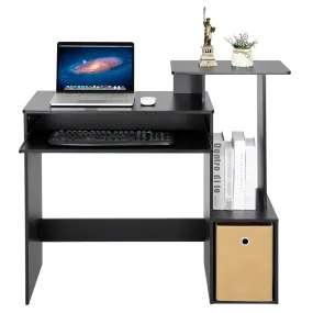 ZENY™ Computer Desk with Storage Shelf Sturdy Writing Desk Student Study Desk Home Office Desk